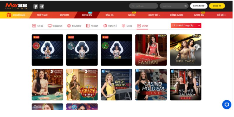 Live Casino đẳng cấp như chơi tại sòng bạc quốc tế