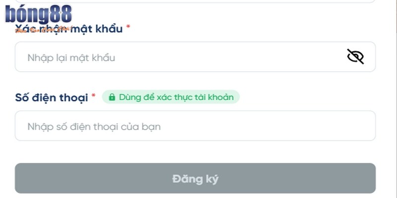 Lưu ý quan trọng khi đăng ký BONG88